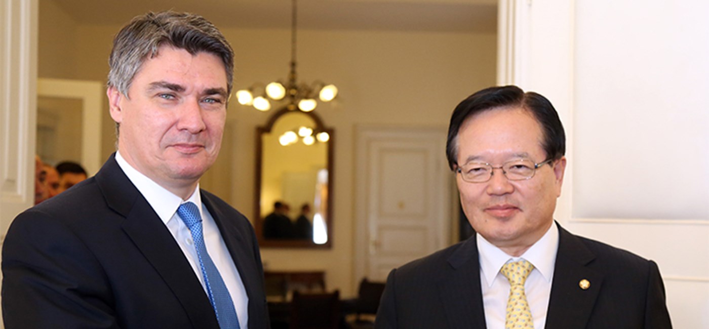 Predsjednik Vlade Milanović s predsjednikom Nacionalne skupštine Republike Koreje Chung Ui-hwaom